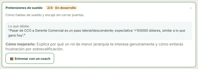 Los tres números de sueldo (mínimo, objetivo y ancla) por empresa en ProxiCoach